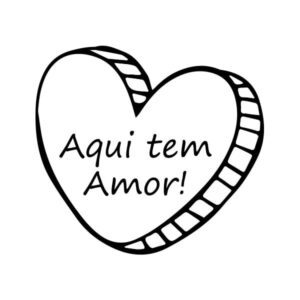 Carimbo de madeira personalizado – Contém Amor – CA-14